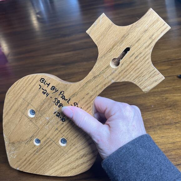 Wooden Heart Cross Shelf Handmade With Character, Primitive Cottage Aesthetic - Picture 3 of 9